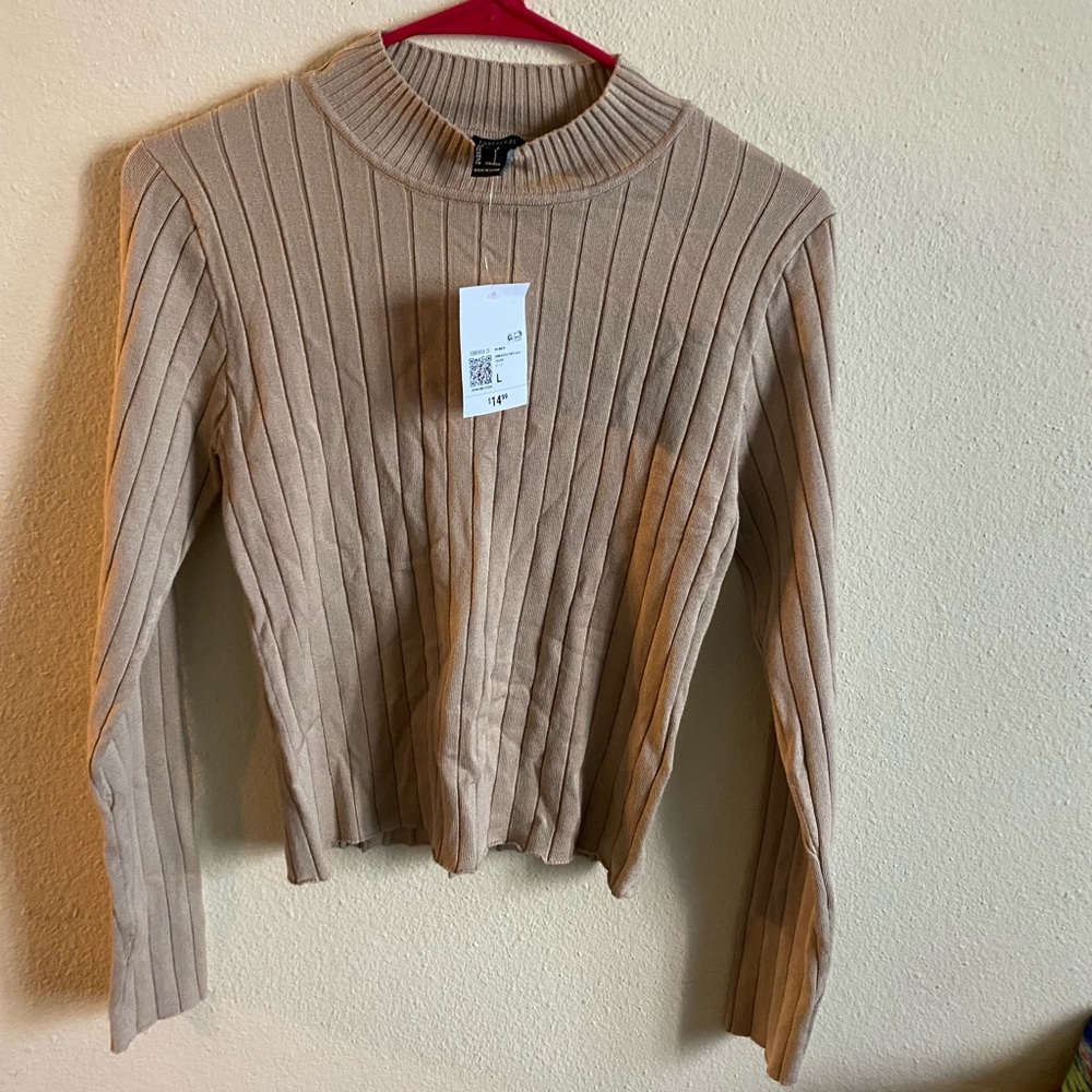 long sleeve ribbed shirt